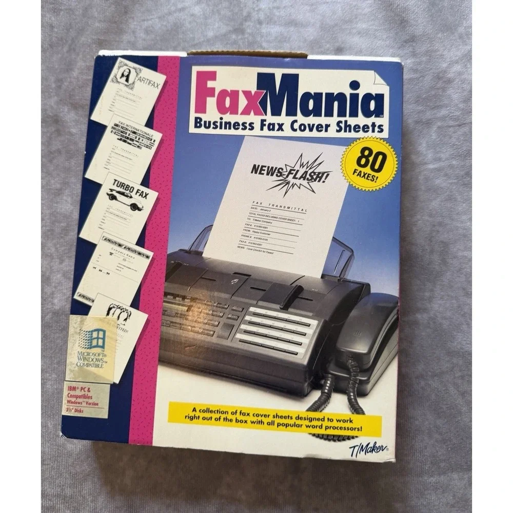 T/Maker FaxMania Business Fax Cover Sheets Boxed Set, 80 Sheets